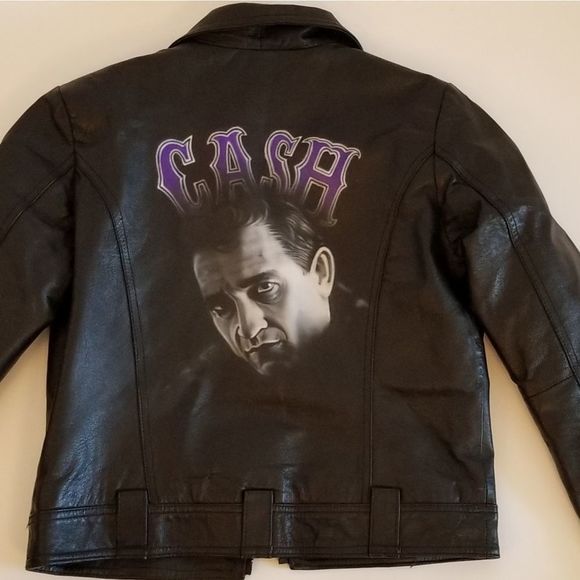 Genuine Leather Jacket Johnny Cash - Picture 5 of 5